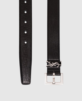 Saint Laurent Чорний шкіряний ремінь CASSANDRE 634440AAC8A