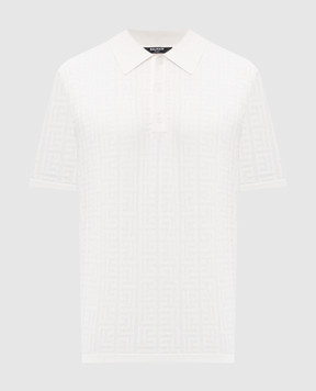 Balmain Біле поло PB Labyrinth FH1GB067KI63