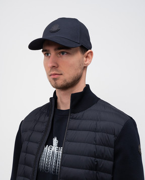 Moncler Синя кепка з нашивкою логотипа K10913B000450U082