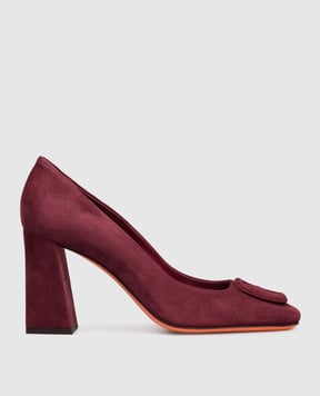 Santoni Бордові замшеві туфлі WDMP71814HI2TMGD