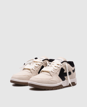 Off-White Бежеві кросівки Slim Оut Оf Оffice OMIA243S25FAB001