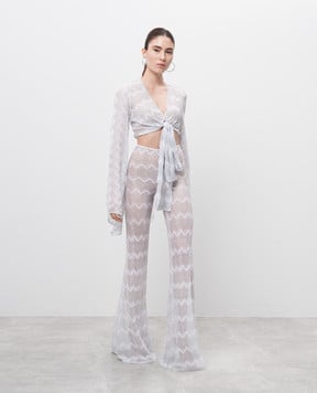 Missoni Сірий кроп-топ у візерунок з люрексом MS25SK04BR00ZX