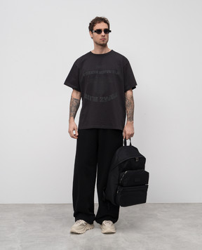 Maison Margiela MM6 Черные спортивные брюки с логотипом SH0KA0040S25606