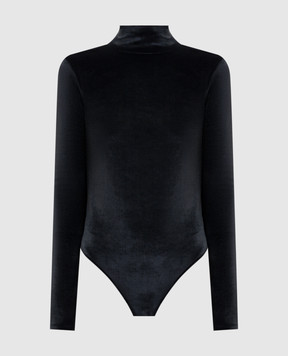 Thierry Mugler Чорне велюрове боді з відкритою спиною 25F3BO02806025
