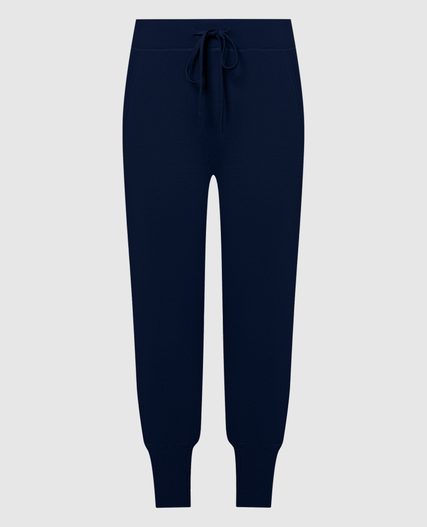 Blue joggers with silk and cashmere