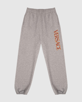 Versace Детские серые джогеры с логотипом 10183411A14889