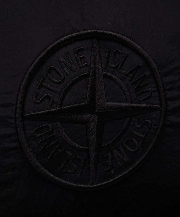 Stone Island Черный рюкзак с вышивкой логотипа эмблемы 811590776 изображение 4