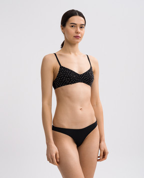 Twinset Чорний купальник з кристалами та паєтками 251LBMA12