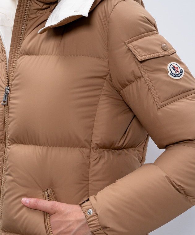 Moncler Бежевий пуховик Fourmines J20931A0016054A81 зображення 5