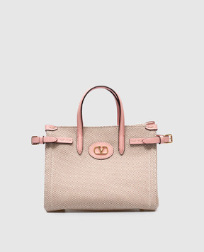 Valentino Рожева сумка-тоут з металевою емблемою VLogo Signature 6W2B0R20JSE