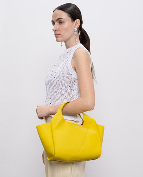 Gianni Chiarini Желтая кожаная сумка-тоут EUFORIA BS9554RNGDBL