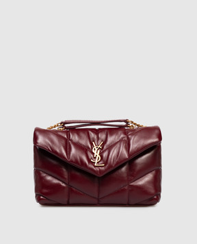 Saint Laurent Бордова шкіряна стьобана сумка крос-боді 759337AAFFA
