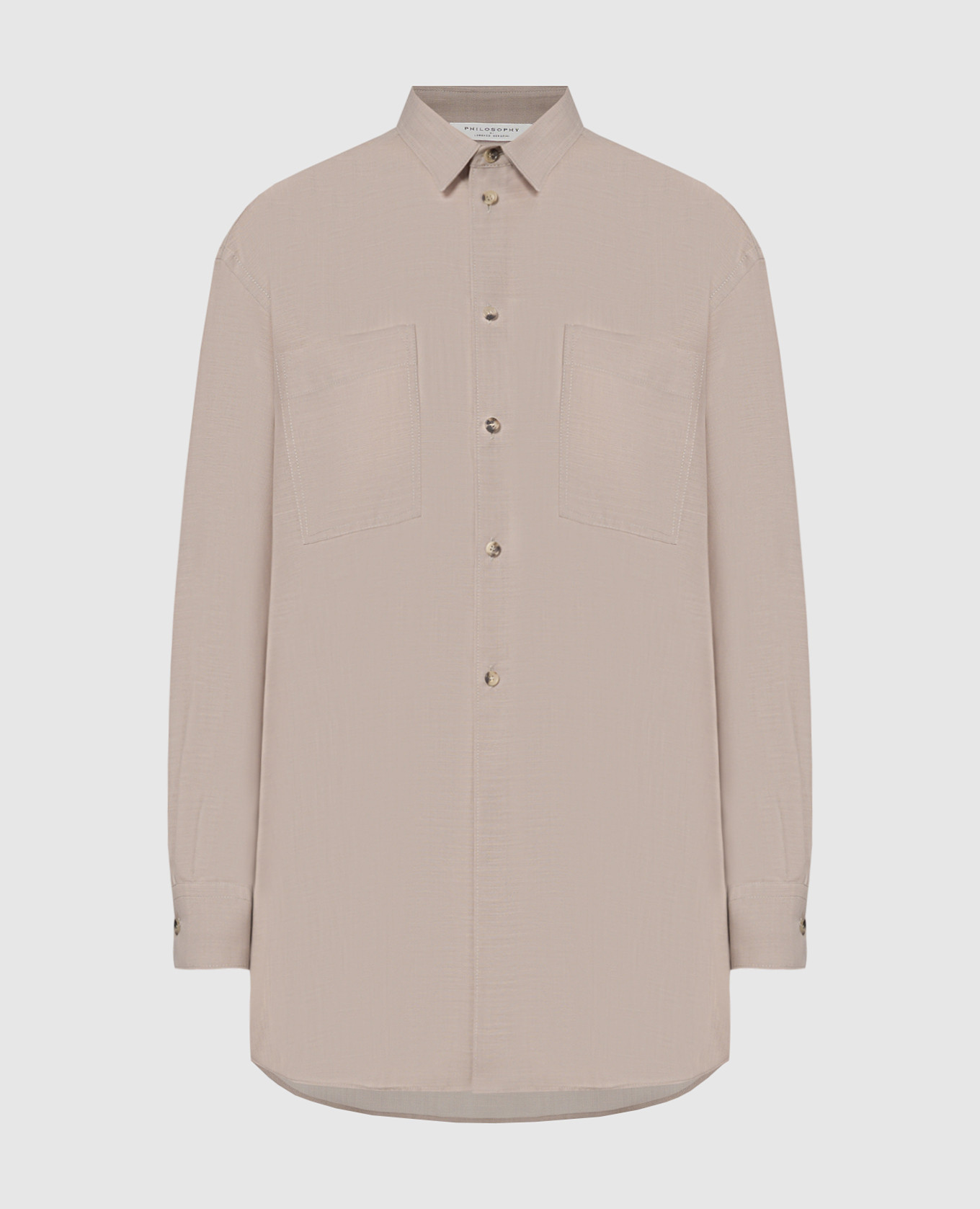 Beige shirt with wool