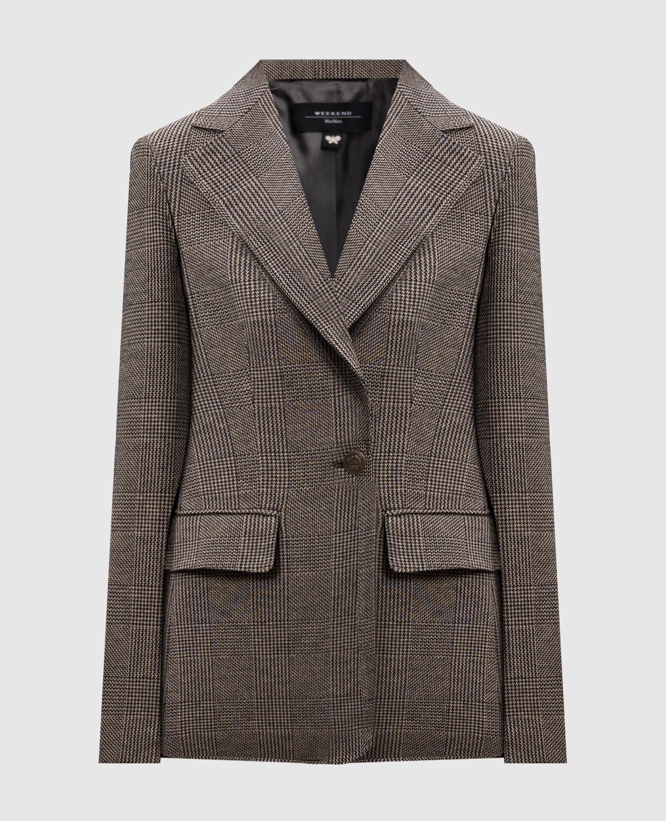 

Серый жакет MUSCHIO с шерстью в виндзорскую клеточку, Жакеты