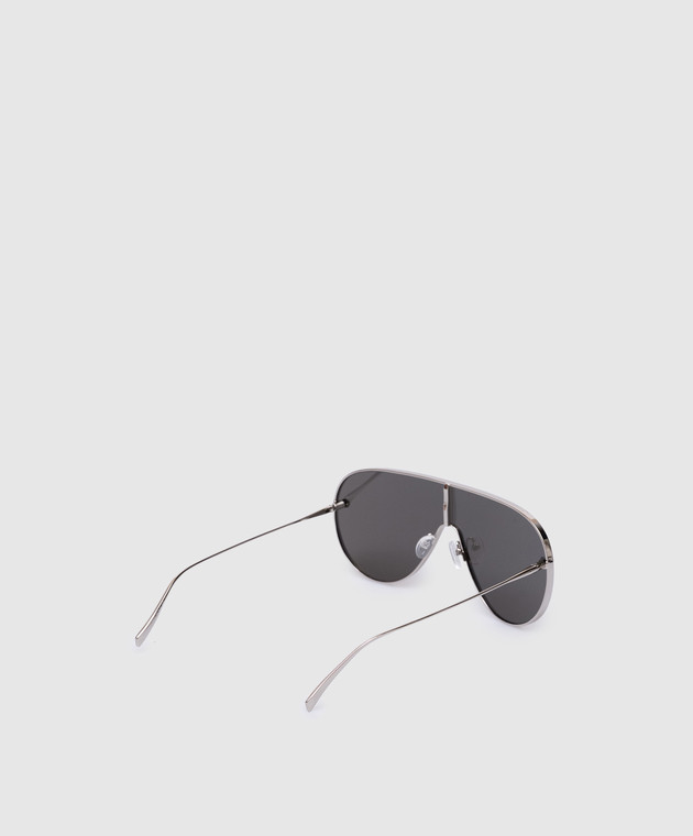 Alexander McQueen солнцезащитные очки-маска с зеркальным эффектом 803365I3310 изображение 4