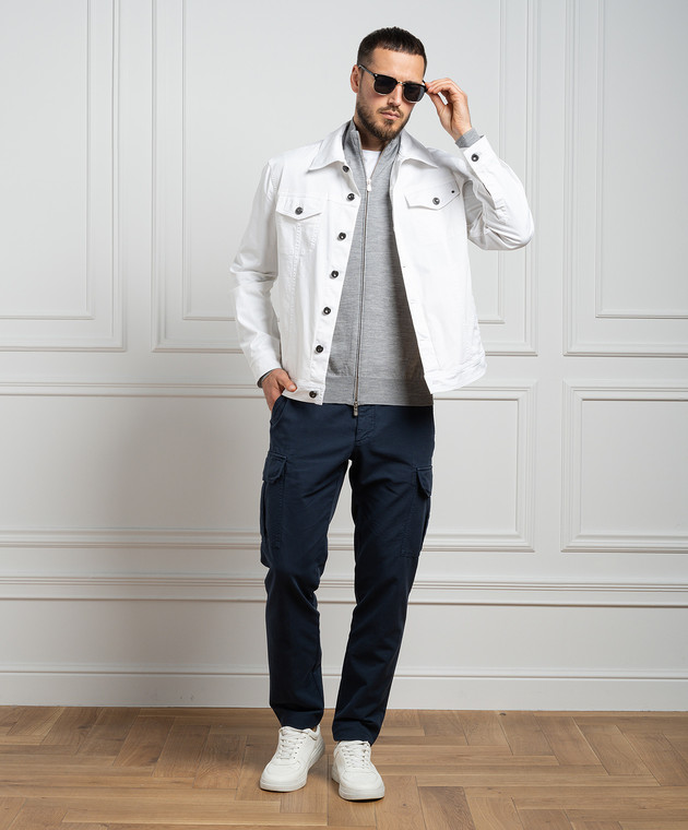 Brunello Cucinelli Серый кардиган из шерсти и кашемира M2400106CZ621 изображение 2