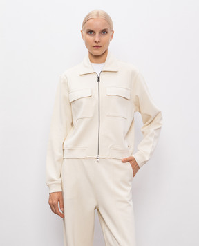 Woolrich Бежевая спортивная куртка с логотипом CFWWSW2003FRUT5051