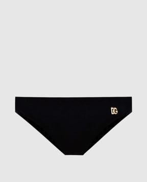 Dolce&Gabbana Черные трусики от купальника с логотипом. O2A03JFUGA2