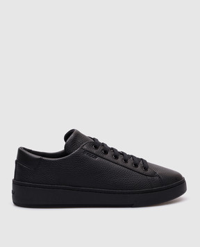 Bally Чорні шкіряні кеди з логотипом MSK0C5VT740