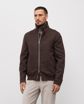 Brunello Cucinelli Коричневая куртка из шерсти MY4966379