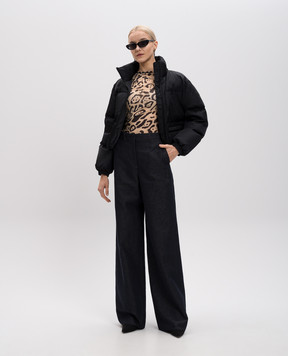 Max Mara Сині штани MURGE з льоном MURGE