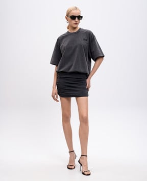 Alexander Wang Серое платье с вышивкой логотипа 4CC2256762