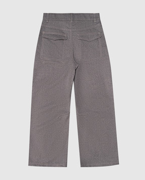 Brunello Cucinelli Дитячі сірі штани кльош з вовною BB122P240C