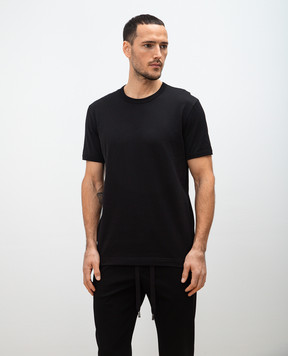 Dolce&Gabbana Чорна футболка з нашивкою логотипа G8JX7TFU7EQ