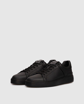 Balmain Черные кожаные кроссовки B-Court FM1VI288LVTR