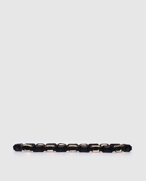 Anine Bing Черный кожаный ремень Mini Jody с логотипом A122137000