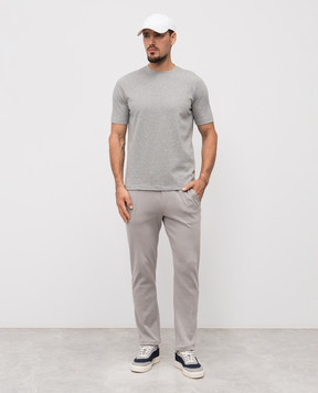 Doriani Cashmere Сіра меланжева футболка 858MMJ57