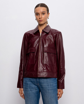 Max Mara Бордовая кожаная куртка NEPET NEPET