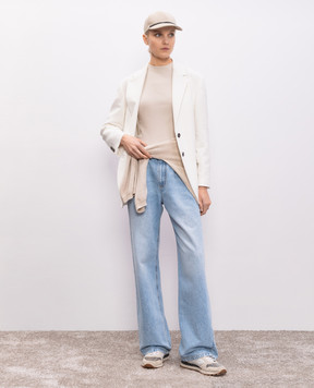 Brunello Cucinelli Голубые джинсы с патчем логотипа MA095P5565