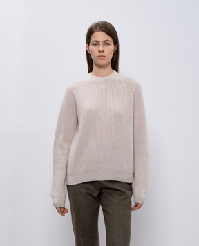 John Smedley Бежевый свитер Lylla из шерсти и кашемира LYLLA