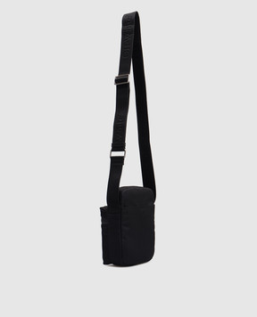 Off-White Чорна сумка через плече з принтом логотипа OMNQ082C99FAB001