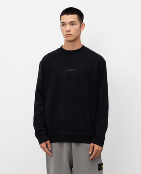 Stone Island Чорний світшот з принтом логотипа K2S156100018S0195