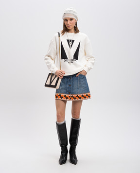 Valentino Белый свитшот с принтом логотипа 6B3MF24F960