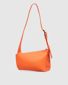 Alexander McQueen Помаранчева шкіряна сумка T-bar асиметричного крою 8135351VDCM