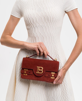Balmain Коричнева замшева сумка B-Buzz FN0DA828LCRA