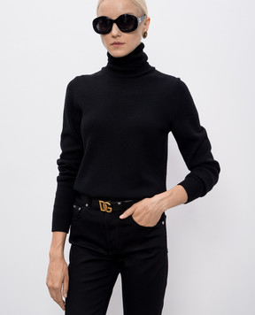Dolce&Gabbana Черный кожаный ремень Рlonge BE1663AV956