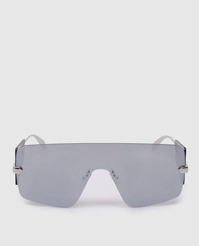 Alexander McQueen Сріблясті сонцезахисні окуляри Silver Shield 792489I3310