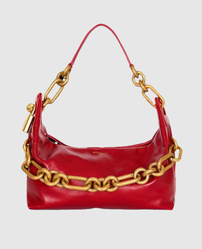Balmain Червона шкіряна глянцева сумка Sync FN1BS002LBFO