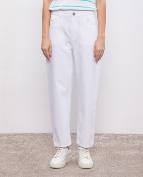 MooRER Білі джинси BIANCO з патчем логотипа PHOEBE15BIANCO