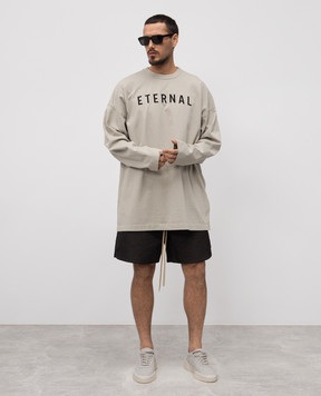 Fear of God Бежевый лонгслив с вышивкой FGE2505111HWJm