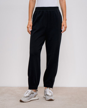 Brunello Cucinelli Черные джогеры с цепочкой мониль MN05NHS899