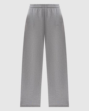 Vetements Серые спортивные брюки с вышивкой логотипа UA66SP630G