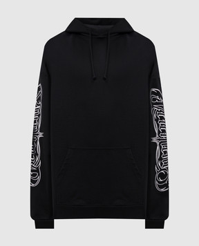 Vetements Черные худи с готической вышивкой логотипа UA66HD750B