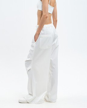 Maison Margiela MM6 Белые брюки с защипами S52KA0474S54445