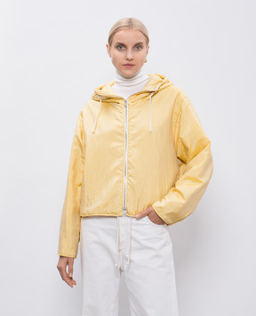 Jil Sander Жовта куртка з шовком з ефектом жатки J40BN0132J70003