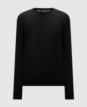 Dolce&Gabbana Чорний джемпер з кашеміру GXX02ZJAWXR